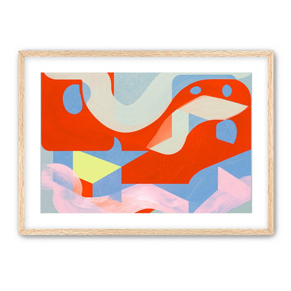 Pale sweep over red blocks