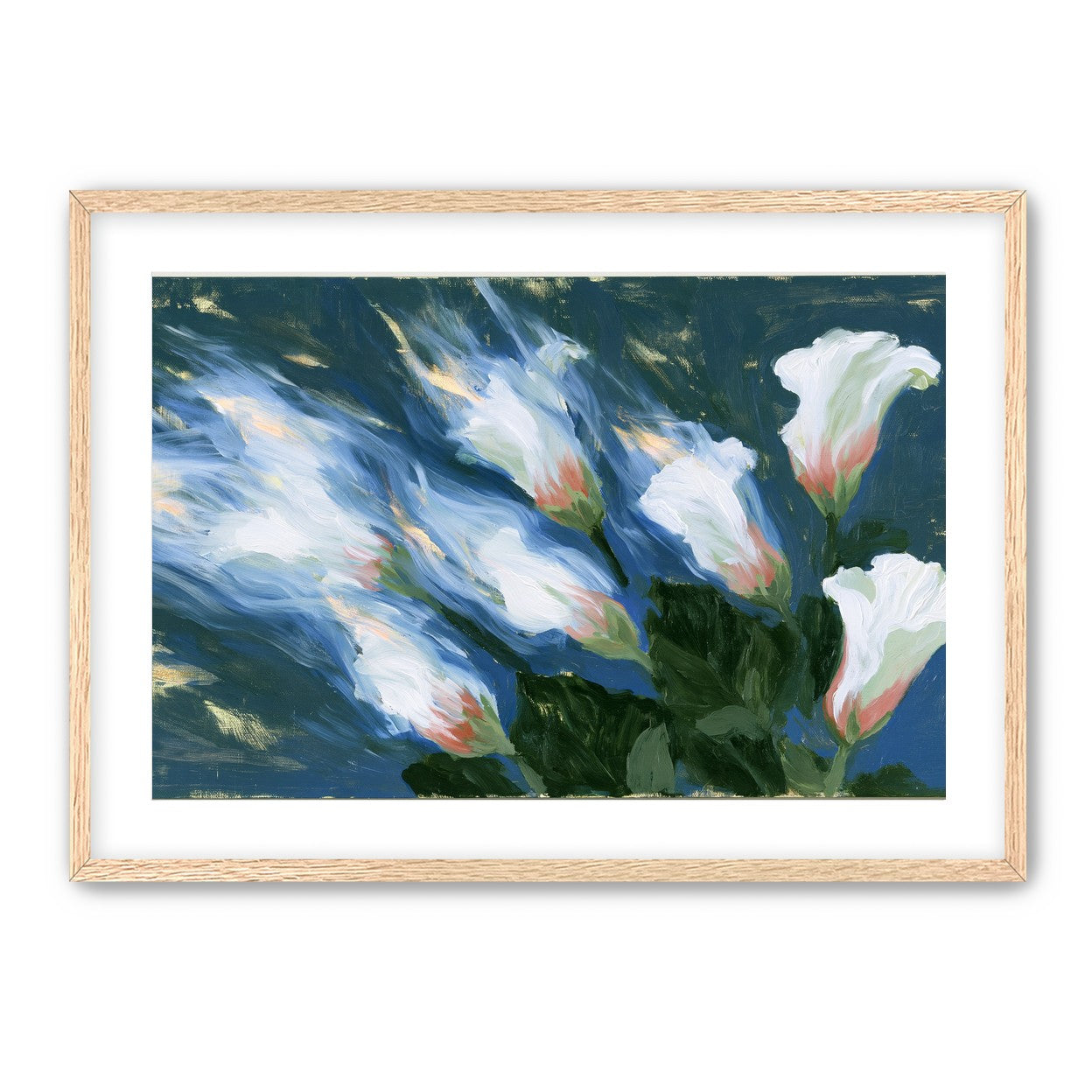 Blue wind through white lilies