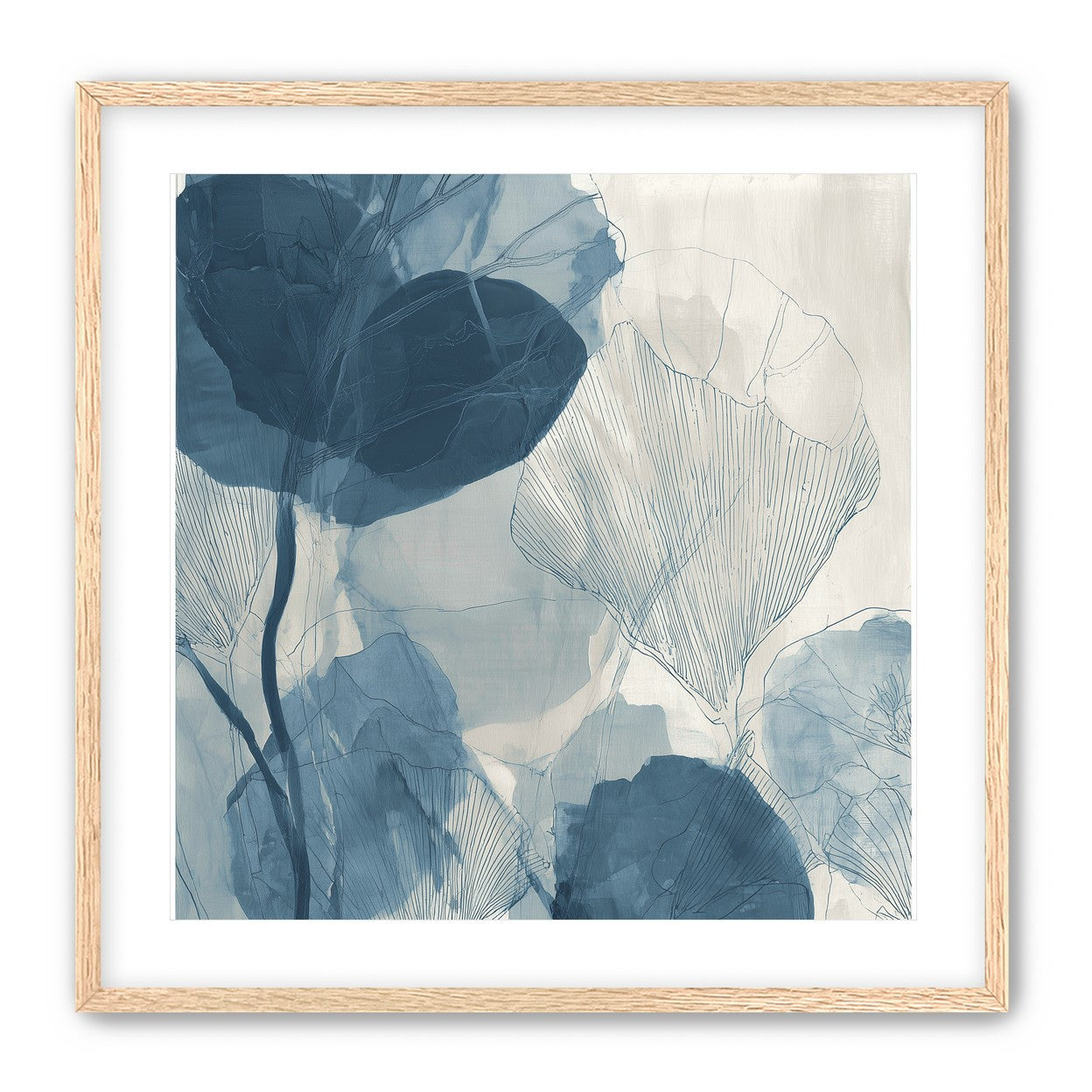 Indigo leaves on paper