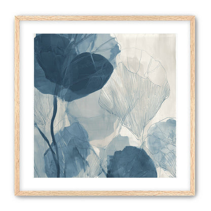 Indigo leaves on paper