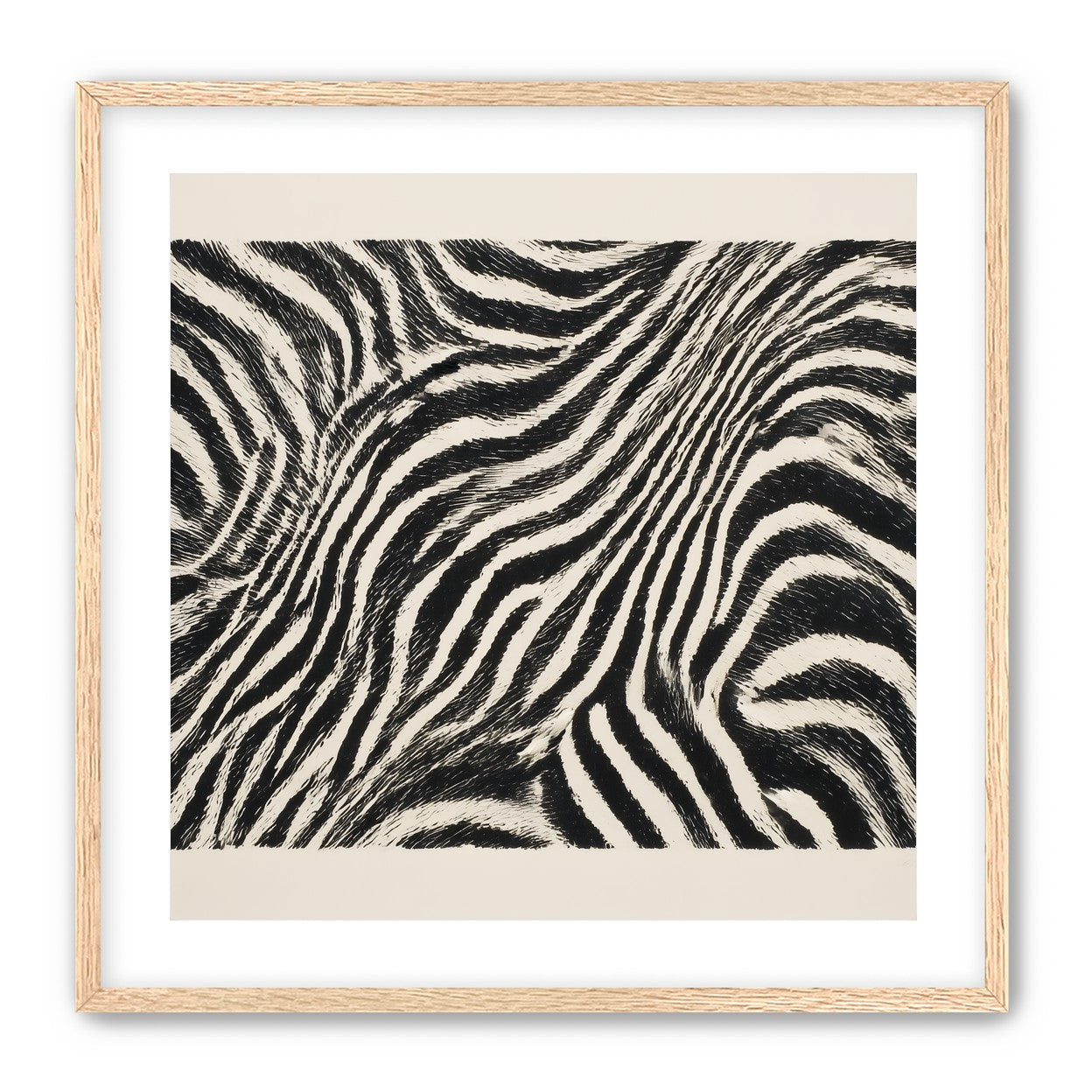 Zebra stripes across the frame