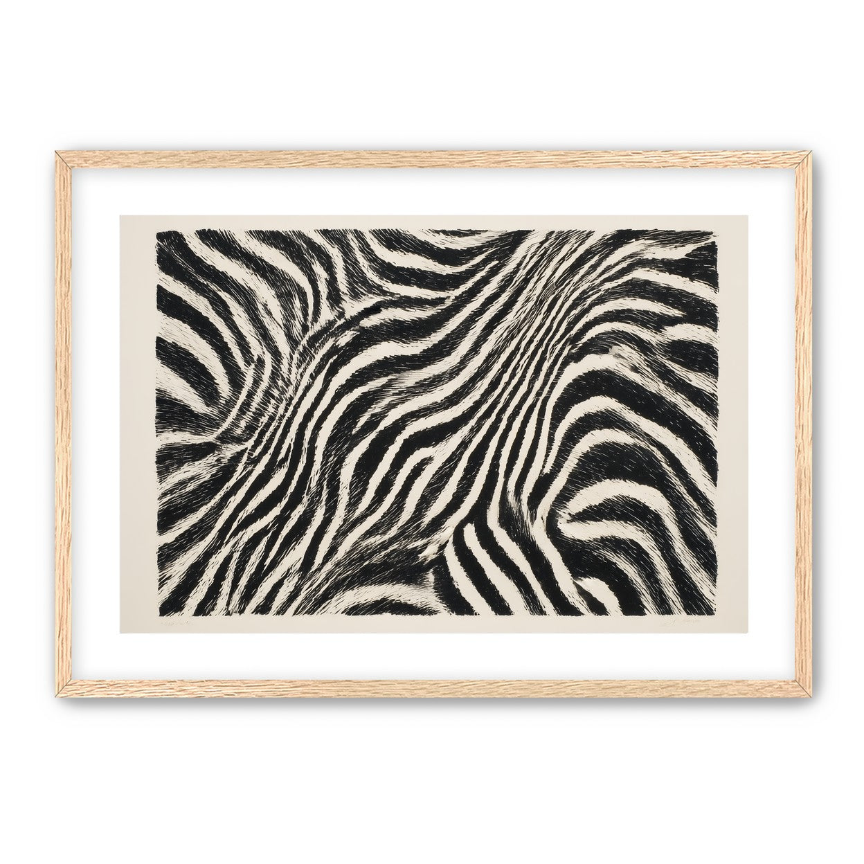 Zebra stripes across the frame