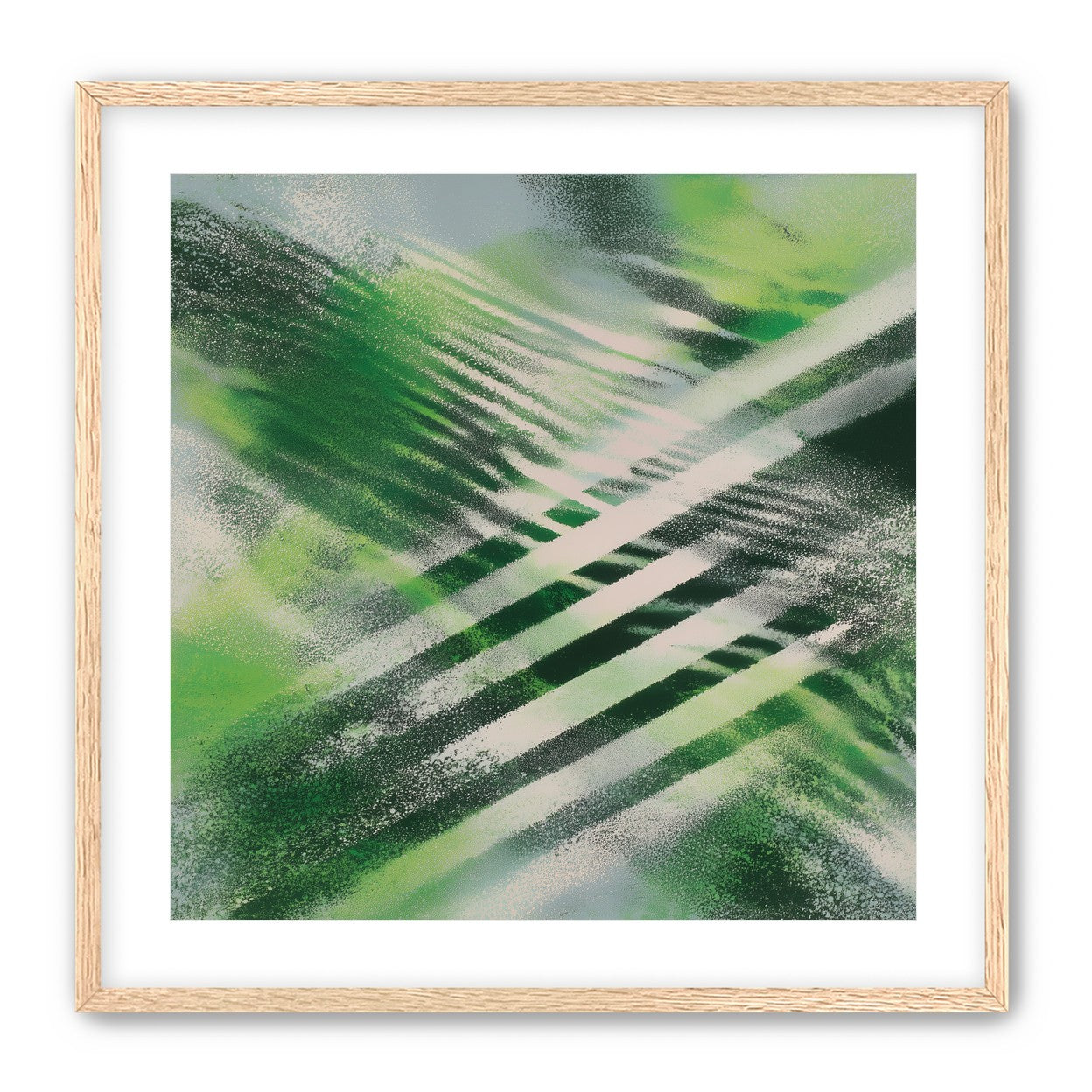 White X across green field