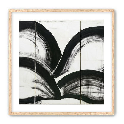 Black arcs across white panels