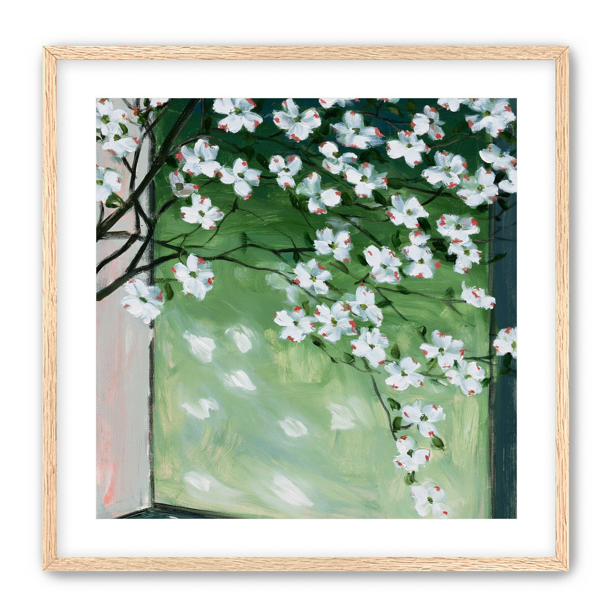 Blossoms at the windowpane