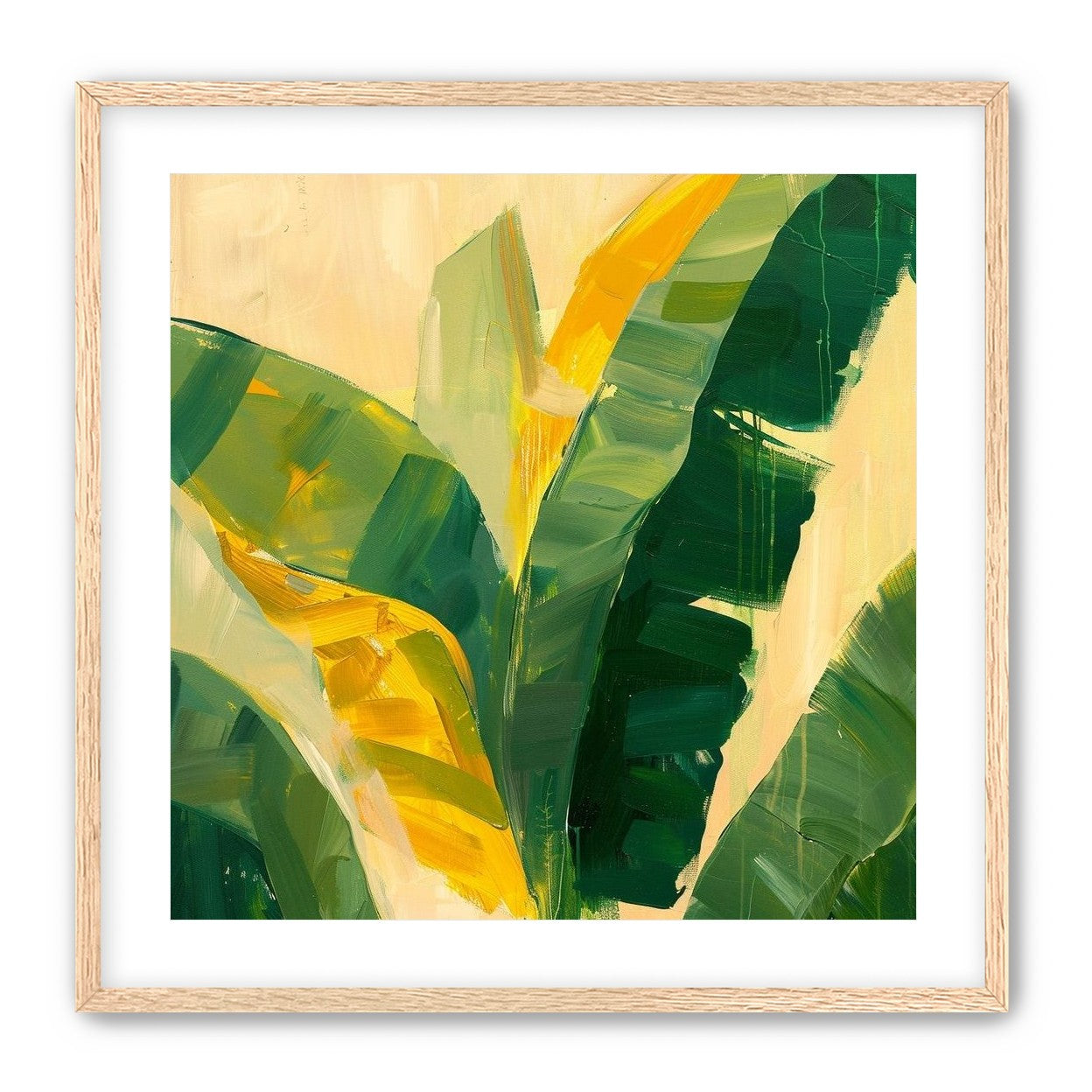 Yellow breaks through green leaves