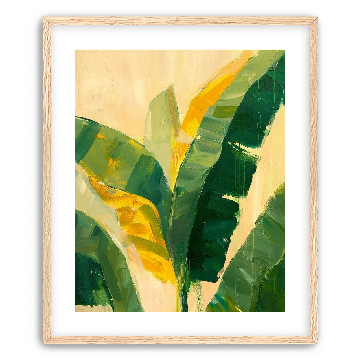 Yellow breaks through green leaves