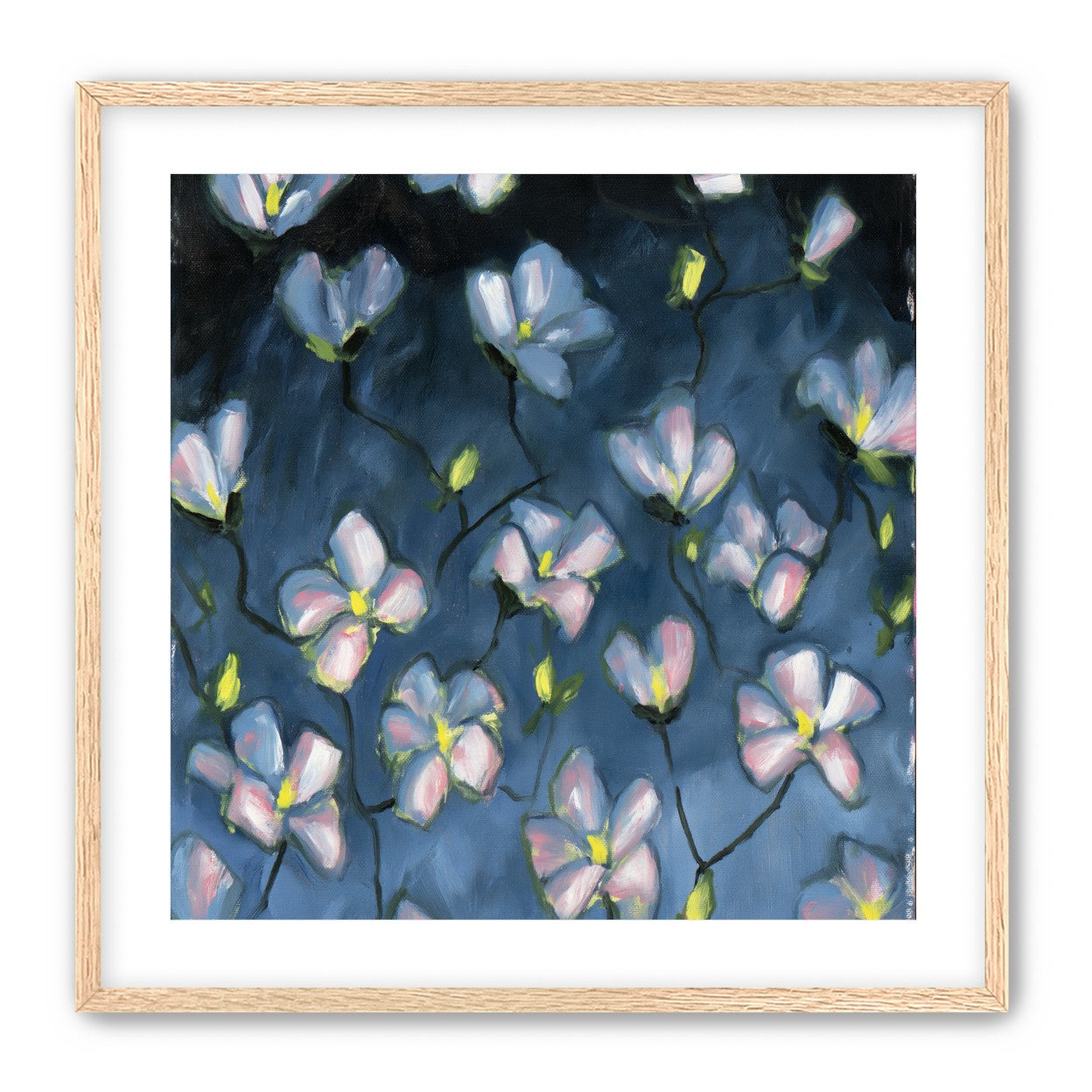 Soft blossoms in blue dusk