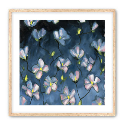 Soft blossoms in blue dusk