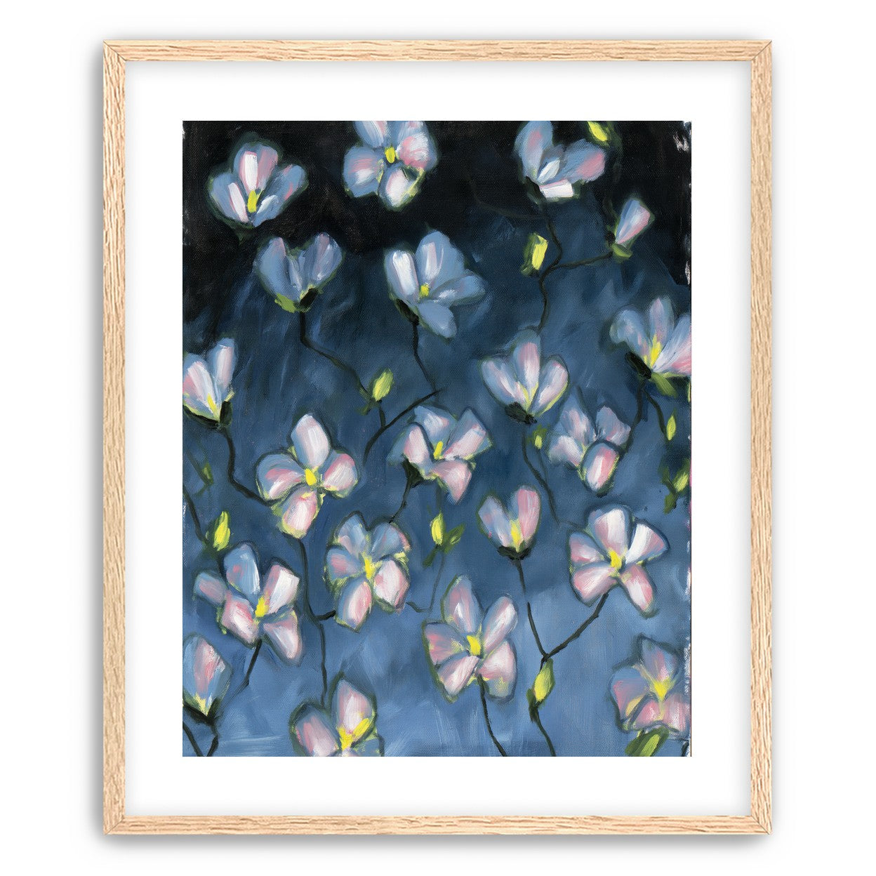 Soft blossoms in blue dusk