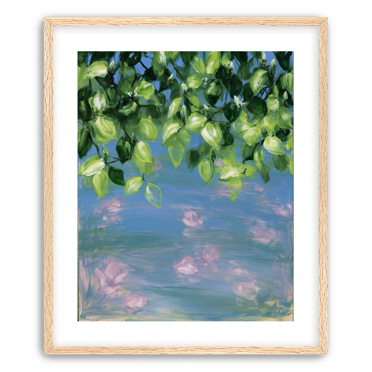 Petals under the leaves