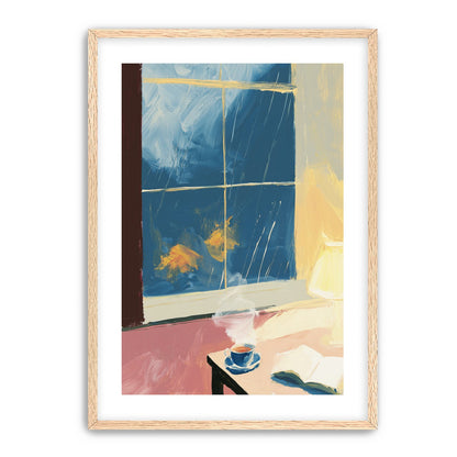Lamplight on the rainy window