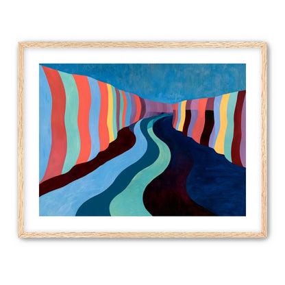 Coral stripes along the bend
