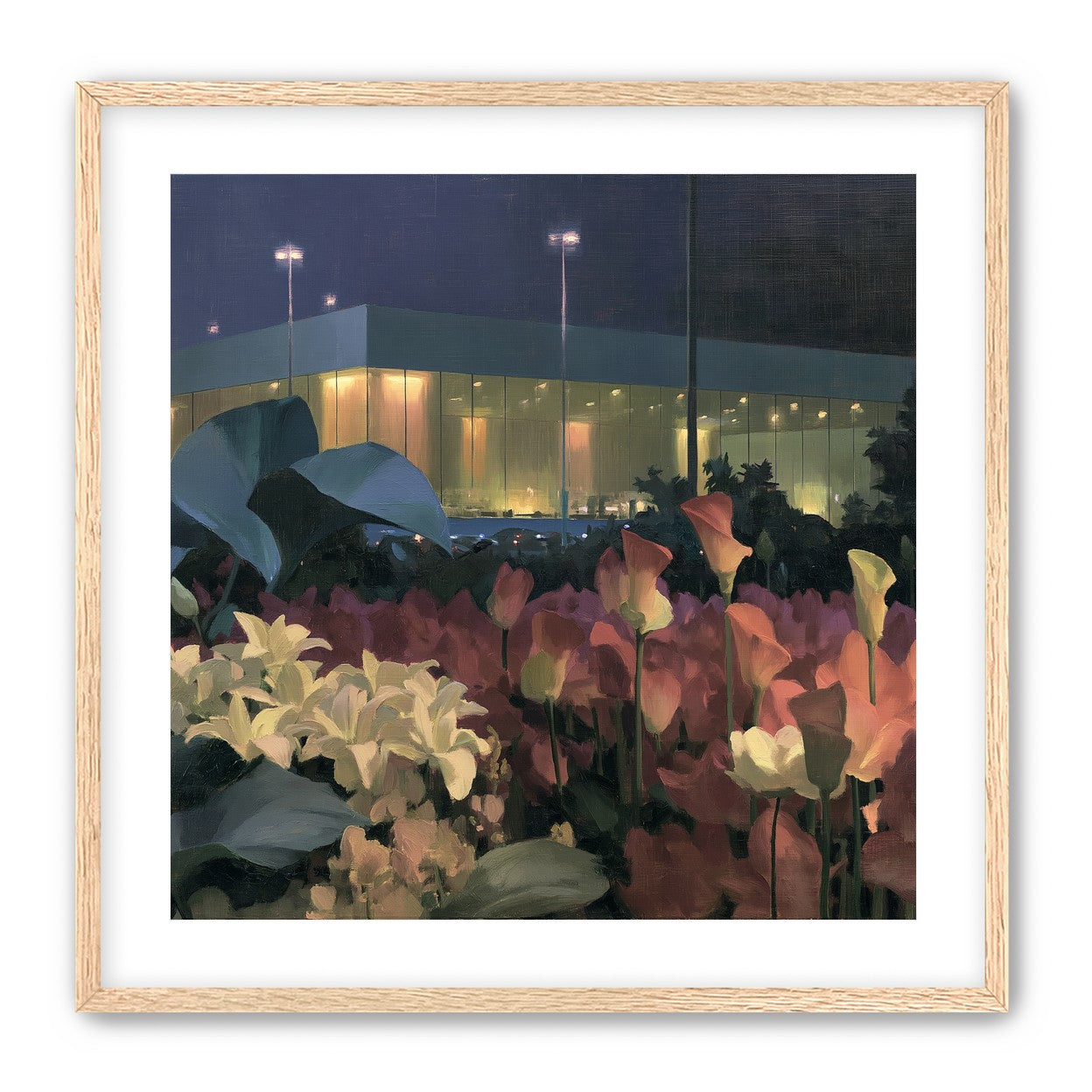 Calla lilies by the glass hall