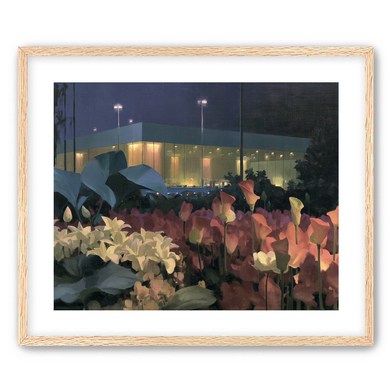 Calla lilies by the glass hall