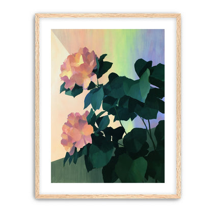 Roses against a pastel sky