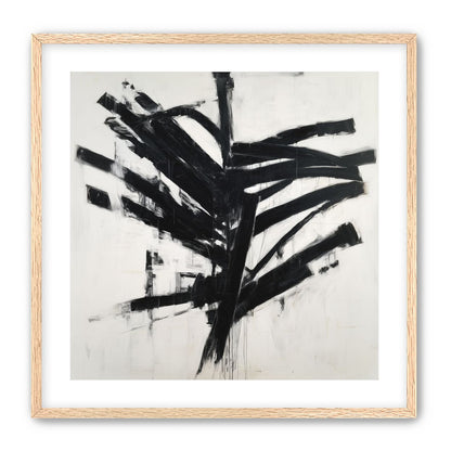 Black mass across white field