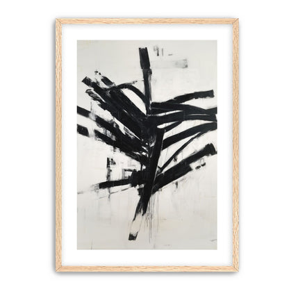 Black mass across white field