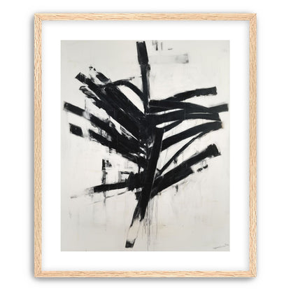 Black mass across white field