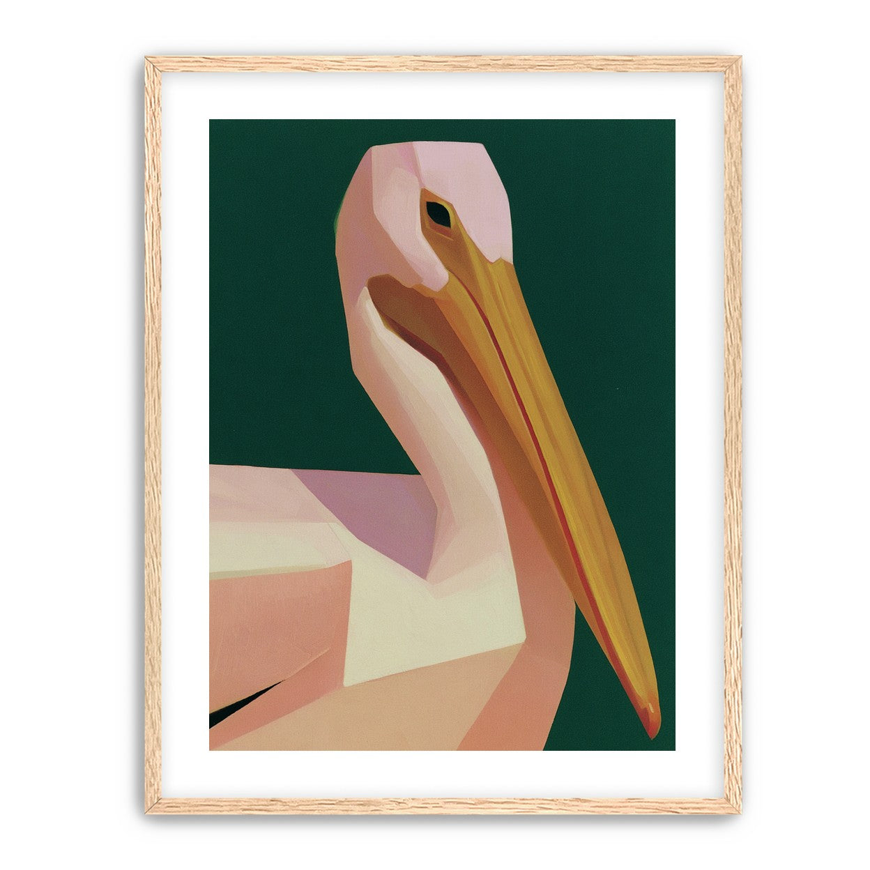 A pelican within green silence