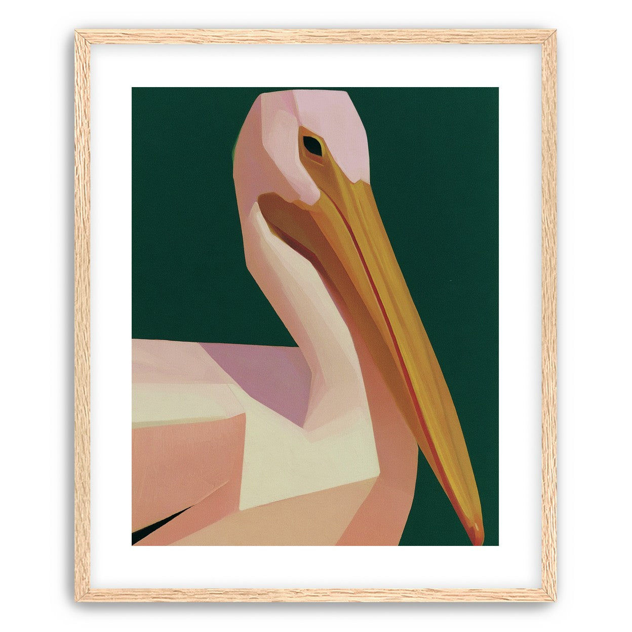 A pelican within green silence