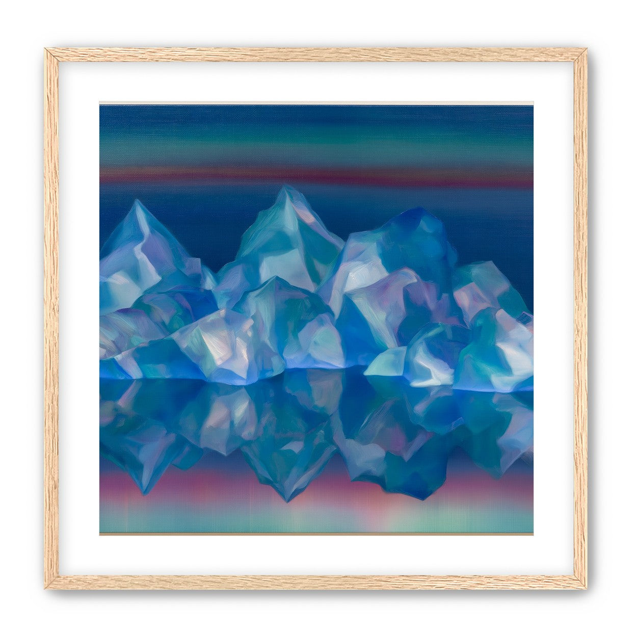 Icebergs in banded twilight