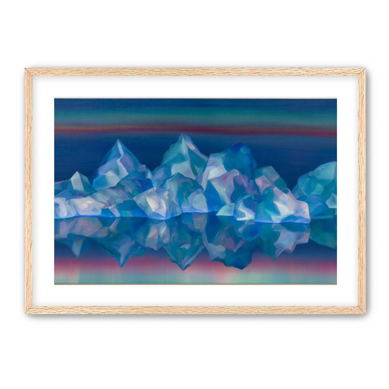 Icebergs in banded twilight
