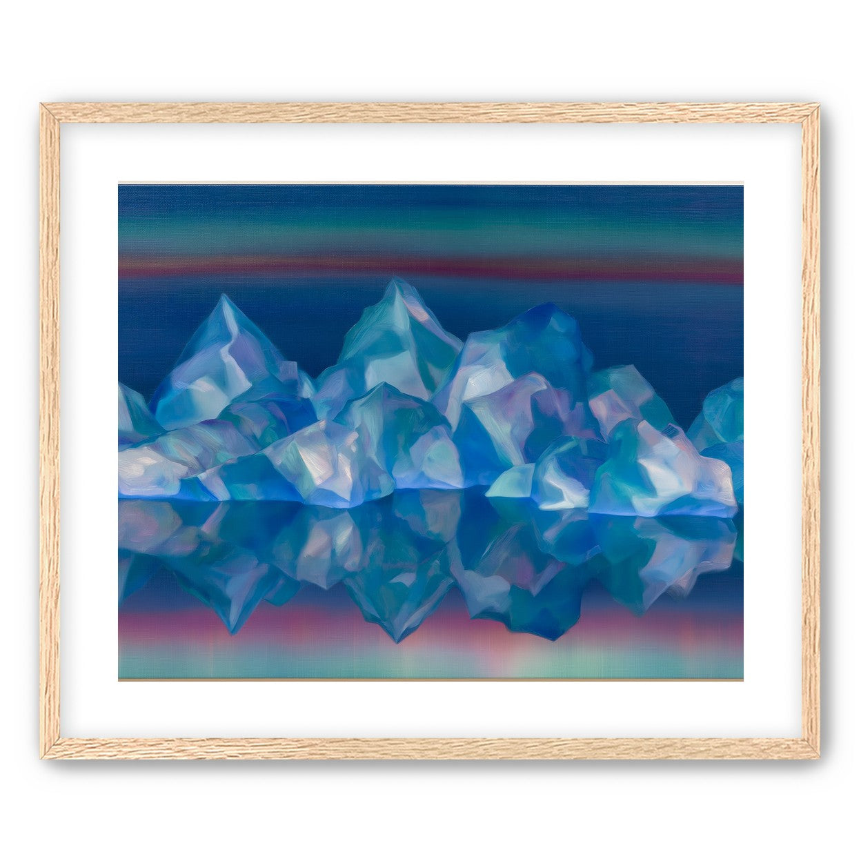 Icebergs in banded twilight