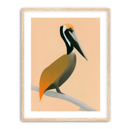 Pelican in peach light