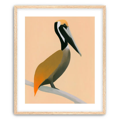 Pelican in peach light