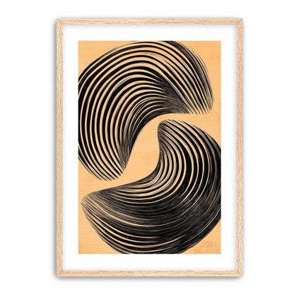 Black spiral on tan ground