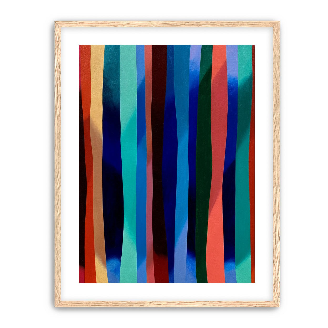 Blue shadow under bright stripes