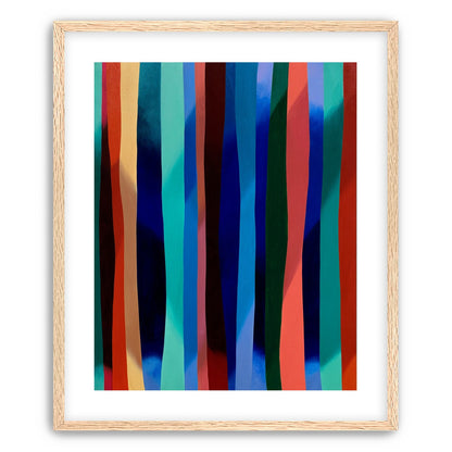 Blue shadow under bright stripes