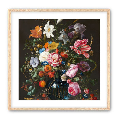 Butterflies over the blue vase