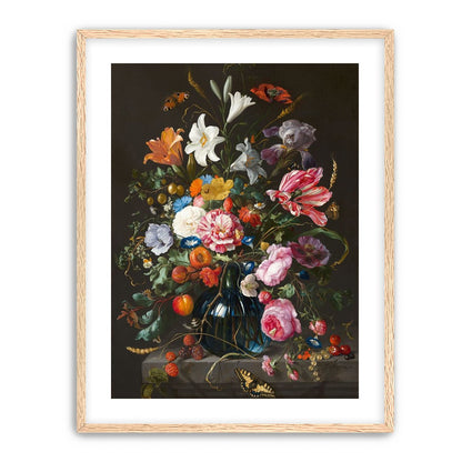 Butterflies over the blue vase