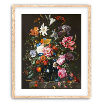 Butterflies over the blue vase