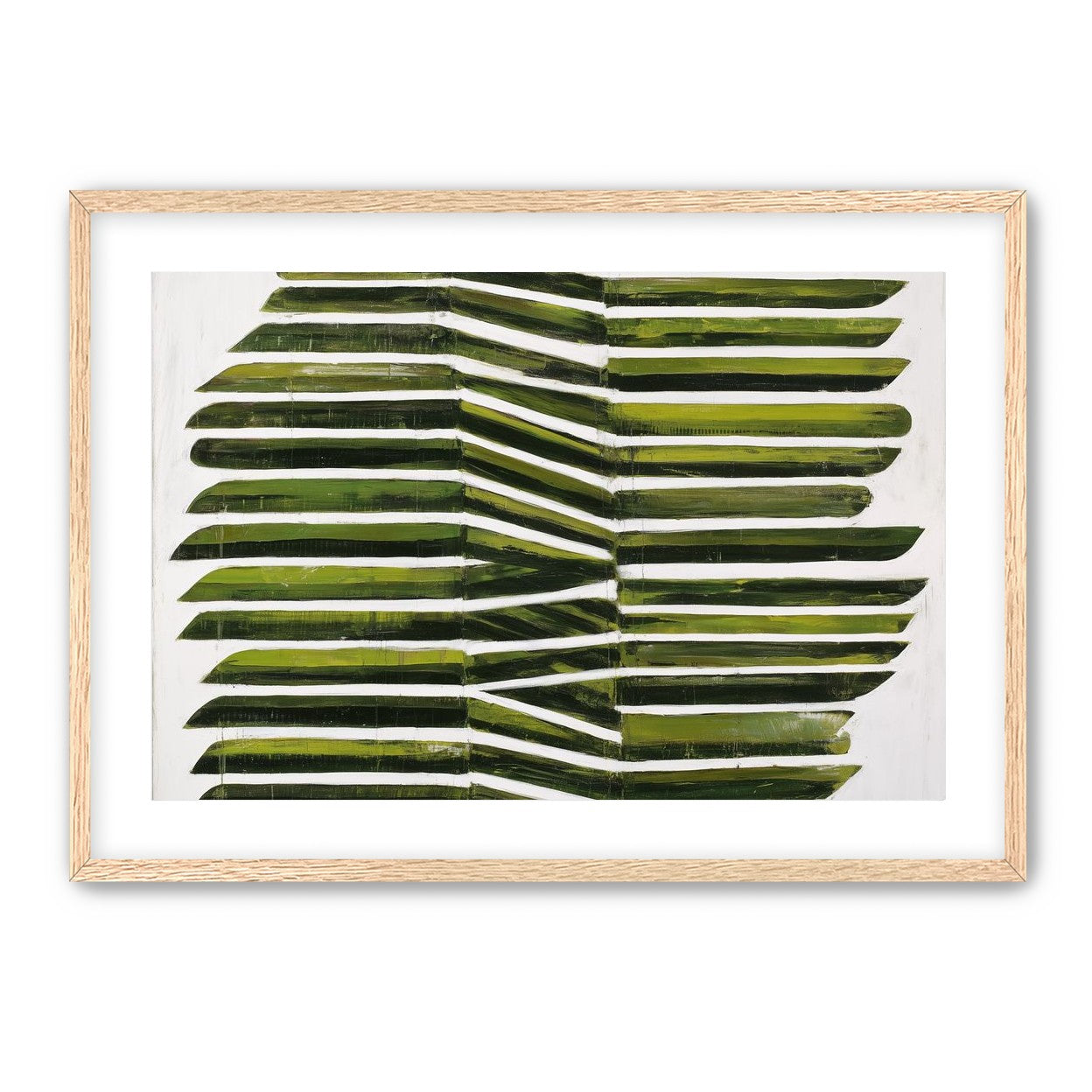 Olive bands with a crease