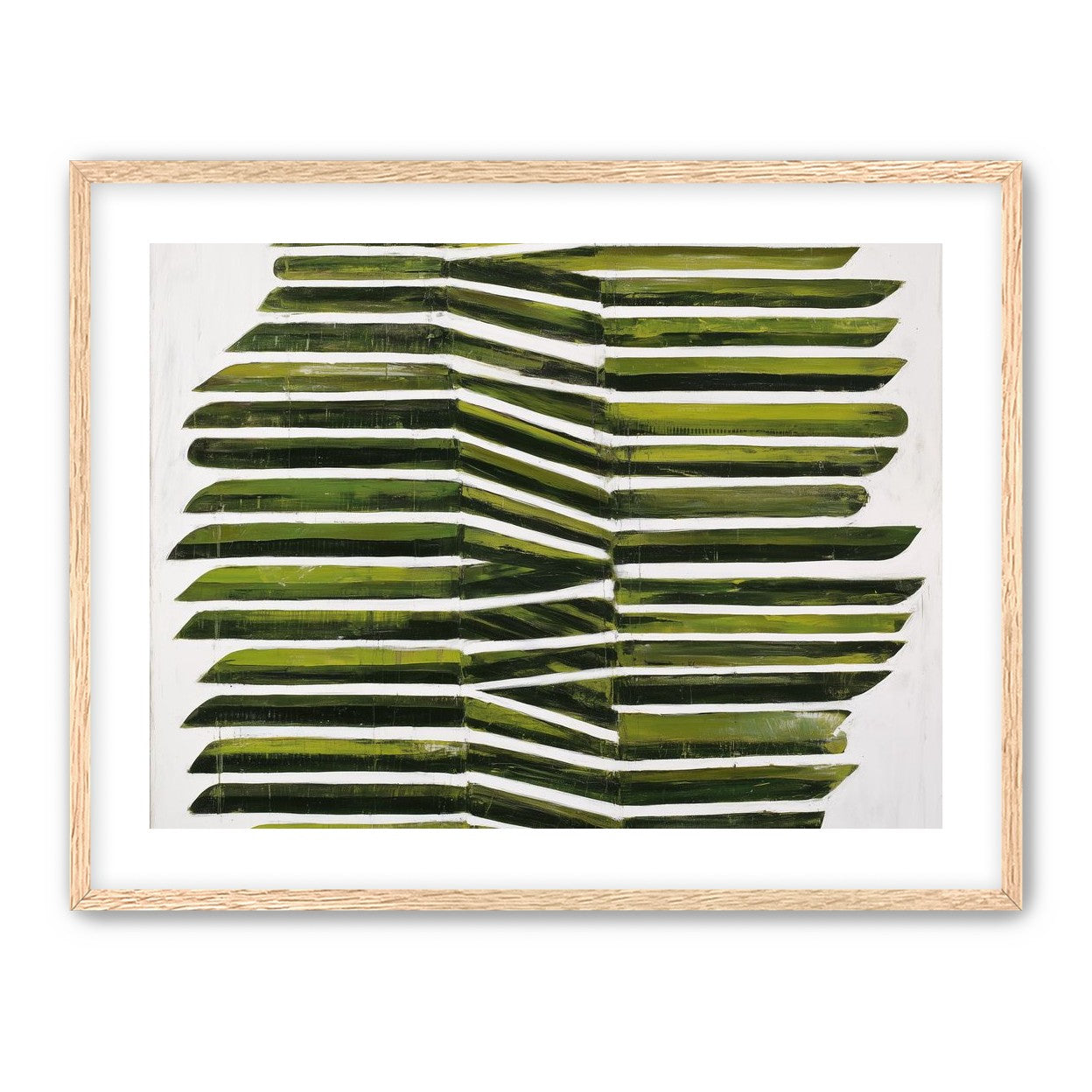 Olive bands with a crease