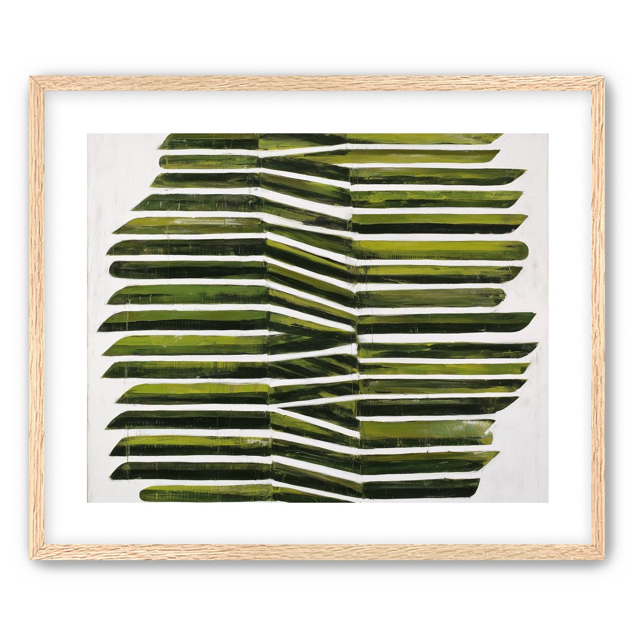Olive bands with a crease