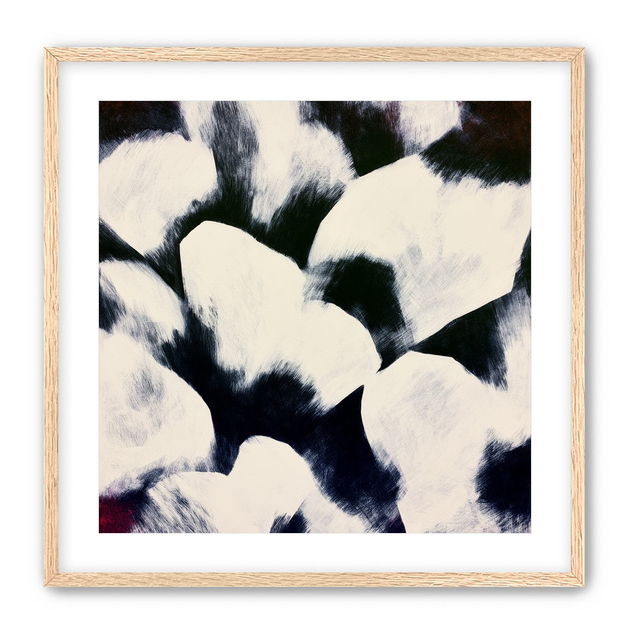 White blocks among dark ground