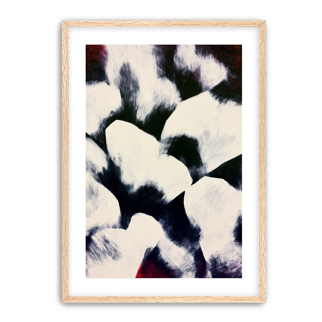 White blocks among dark ground