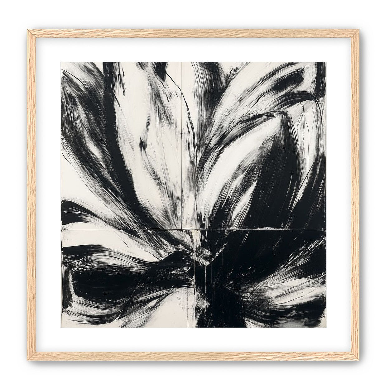 Black surges through white