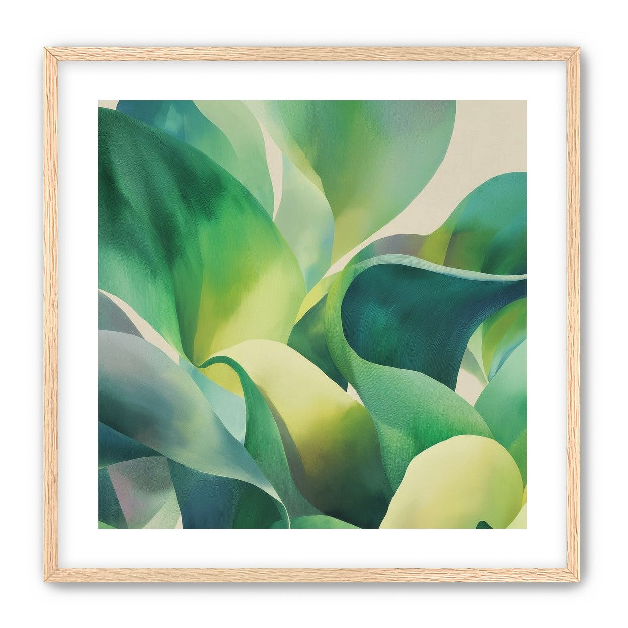 Green leaves in soft light