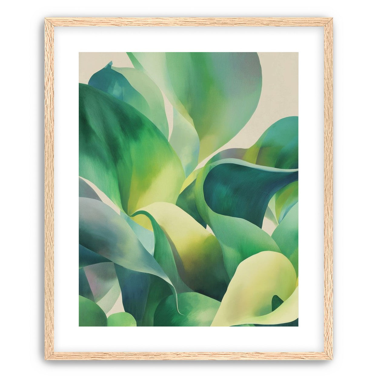 Green leaves in soft light