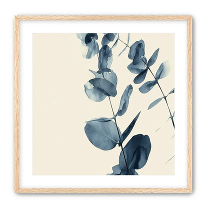 Blue eucalyptus on paper