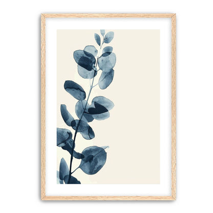 Blue leaves on pale air