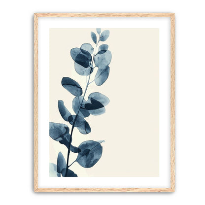 Blue leaves on pale air