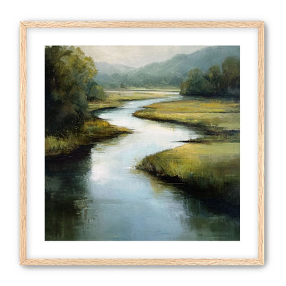 Pale sky in the river