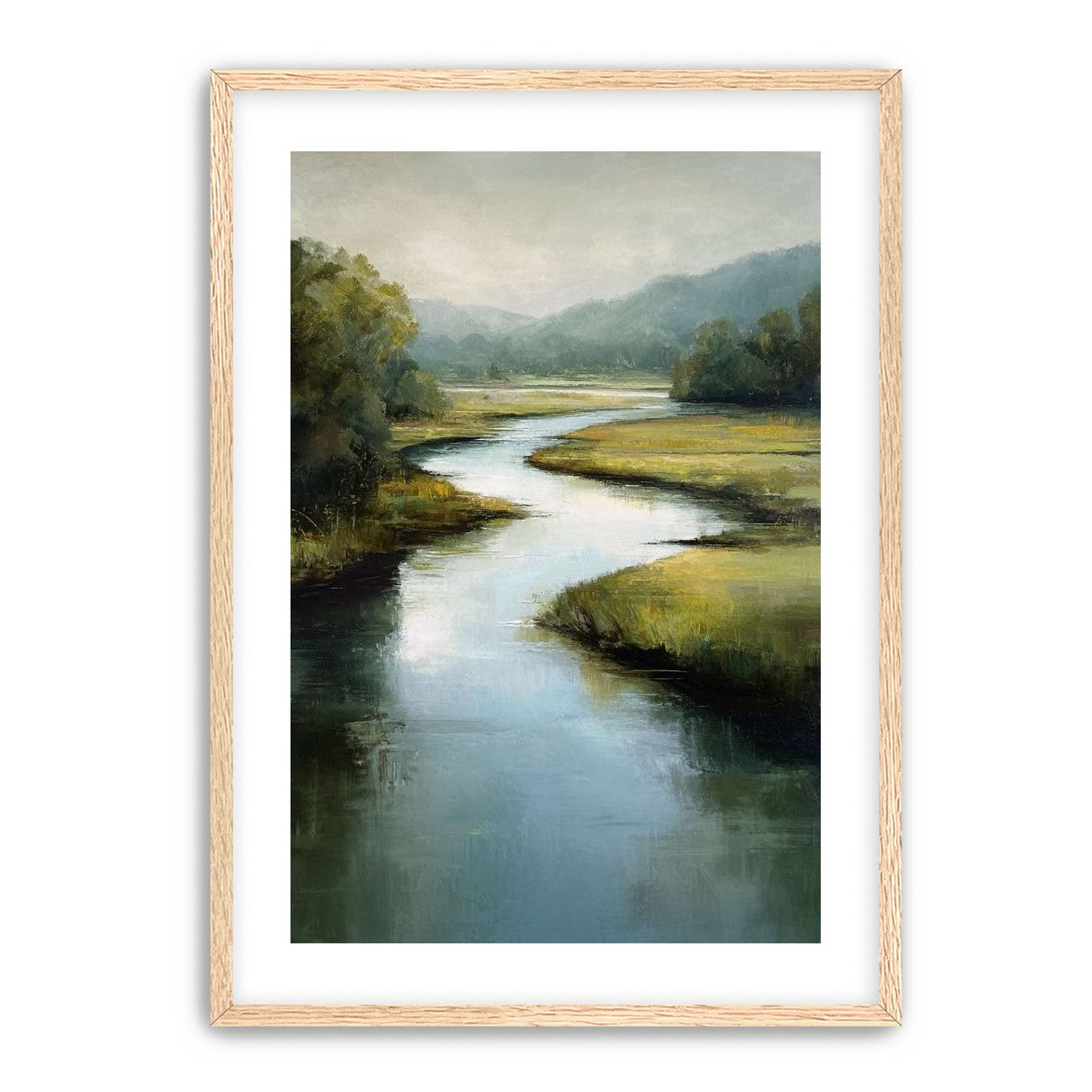 Pale sky in the river