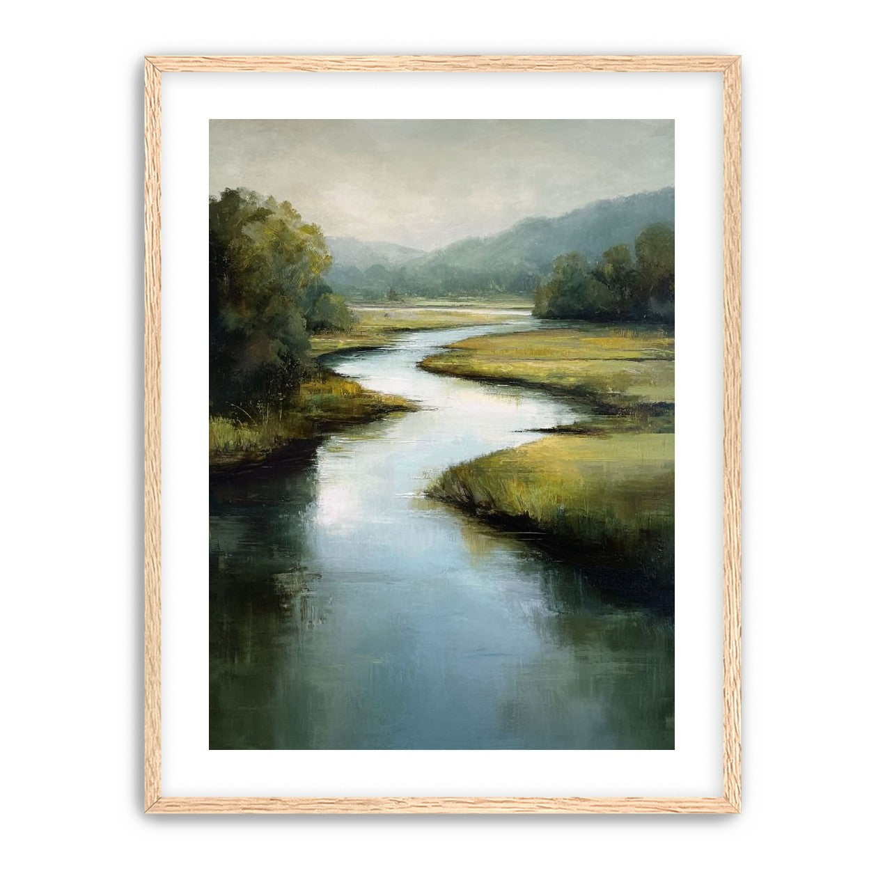 Pale sky in the river